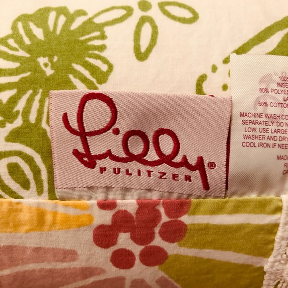 Lilly Pulitzer bolster pillow, 17” L x 22” Around - Picture 3 of 8